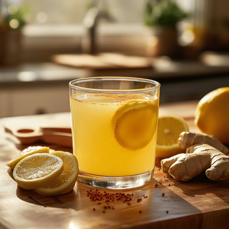 Natural Mounjaro recipe detox drink with lemon and ACV