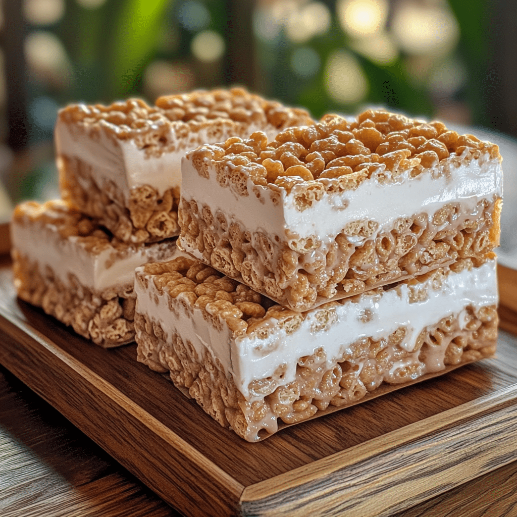 Ice Cream with Rice Krispies – The Sweet & Crunchy Combo You’ll Love 6 Ice cream bars with Rice Krispies layers