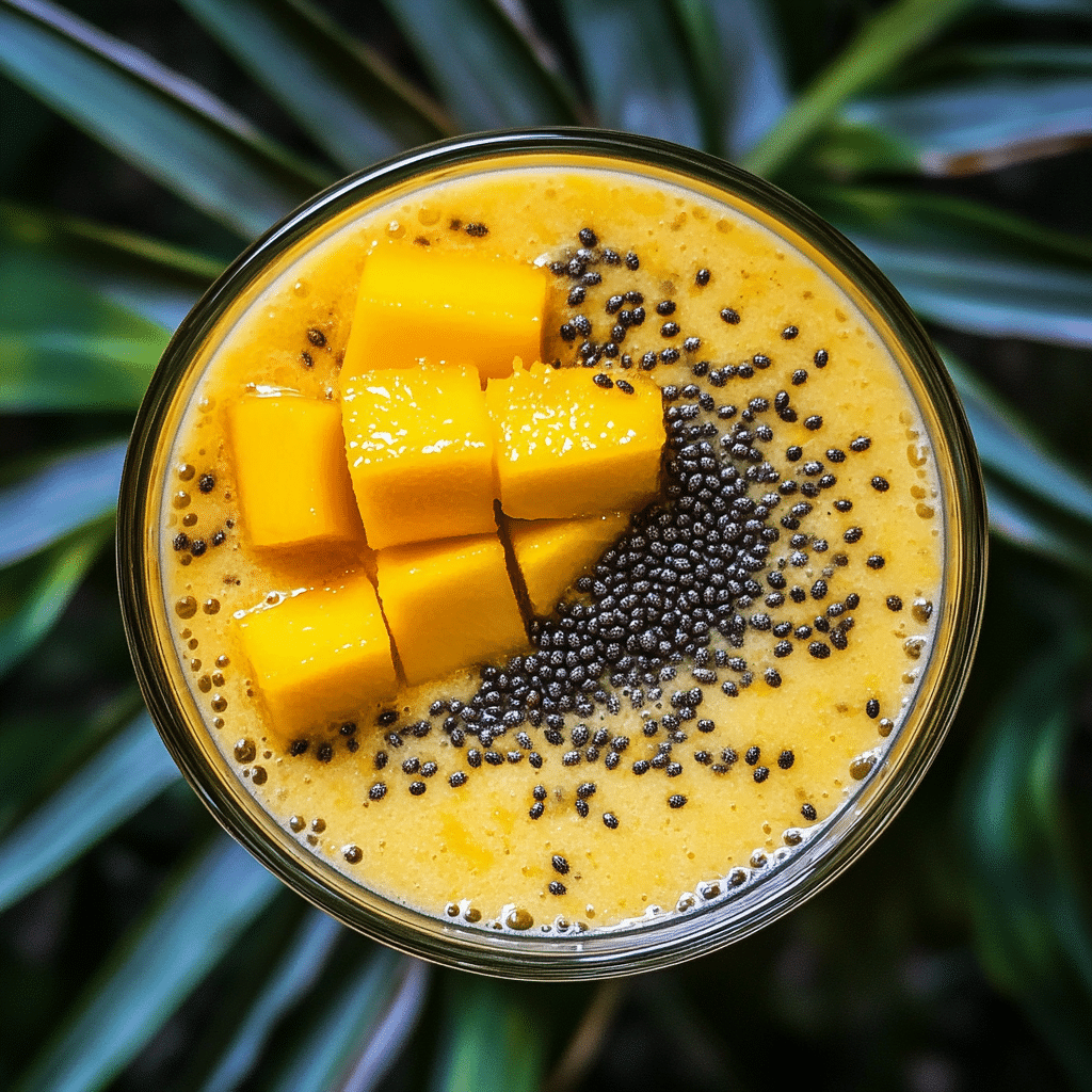 tropical chia smoothie variation