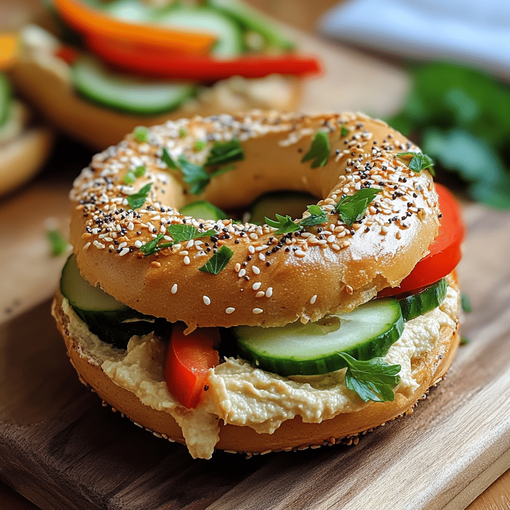 Bagels with Protein – The Smart, Tasty Breakfast Boost You Need 8 Vegan protein bagel with flax and hummus