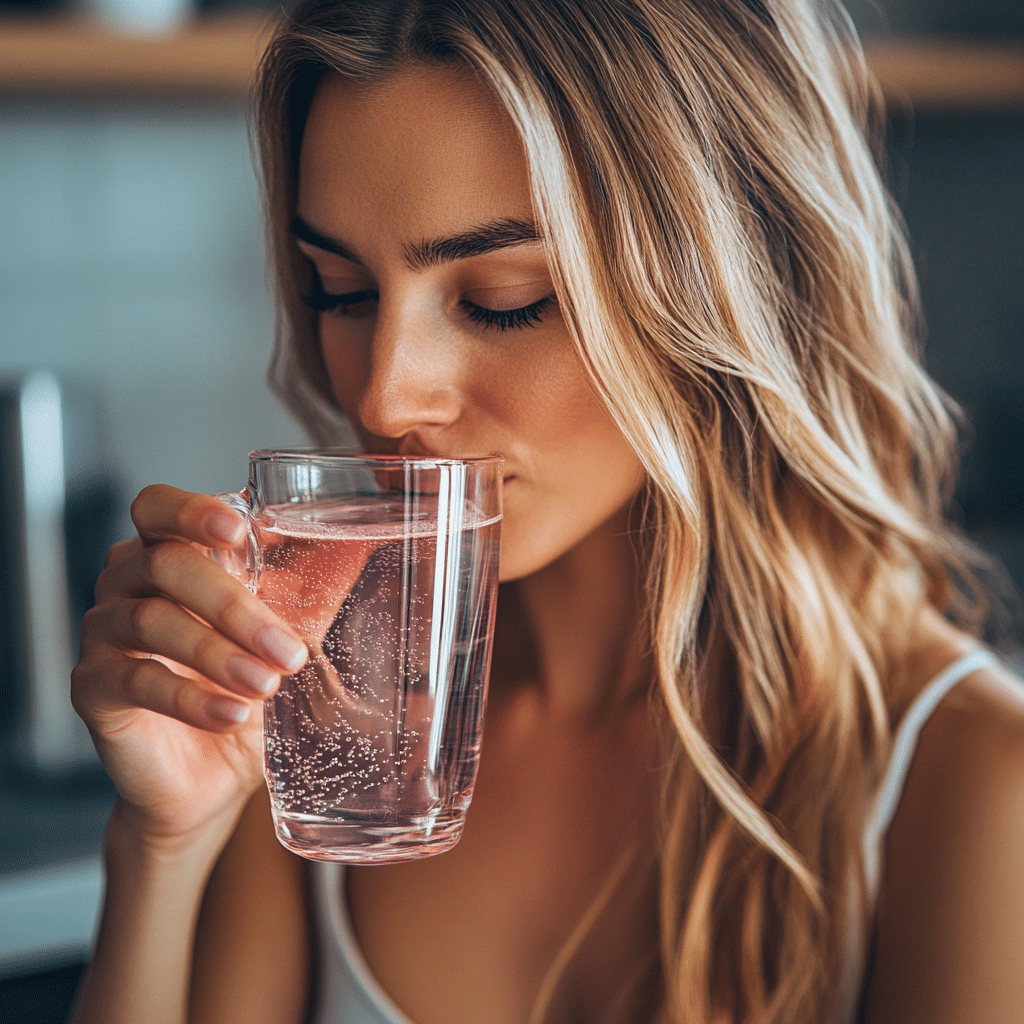 Pink Salt Trick for Weight Loss – Does This Trending Hack Actually Work? 7 Woman drinking pink salt for weight loss