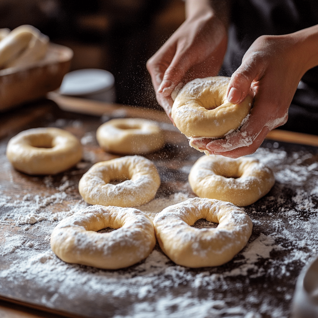 Cottage Cheese Bagels: The Softest, Healthiest Bagels You Can Make at Home 6 shaping cottage cheese bagel dough