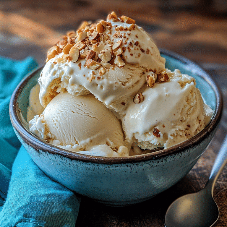 Creamy pinon ice cream in a bowl with toasted piñon nuts