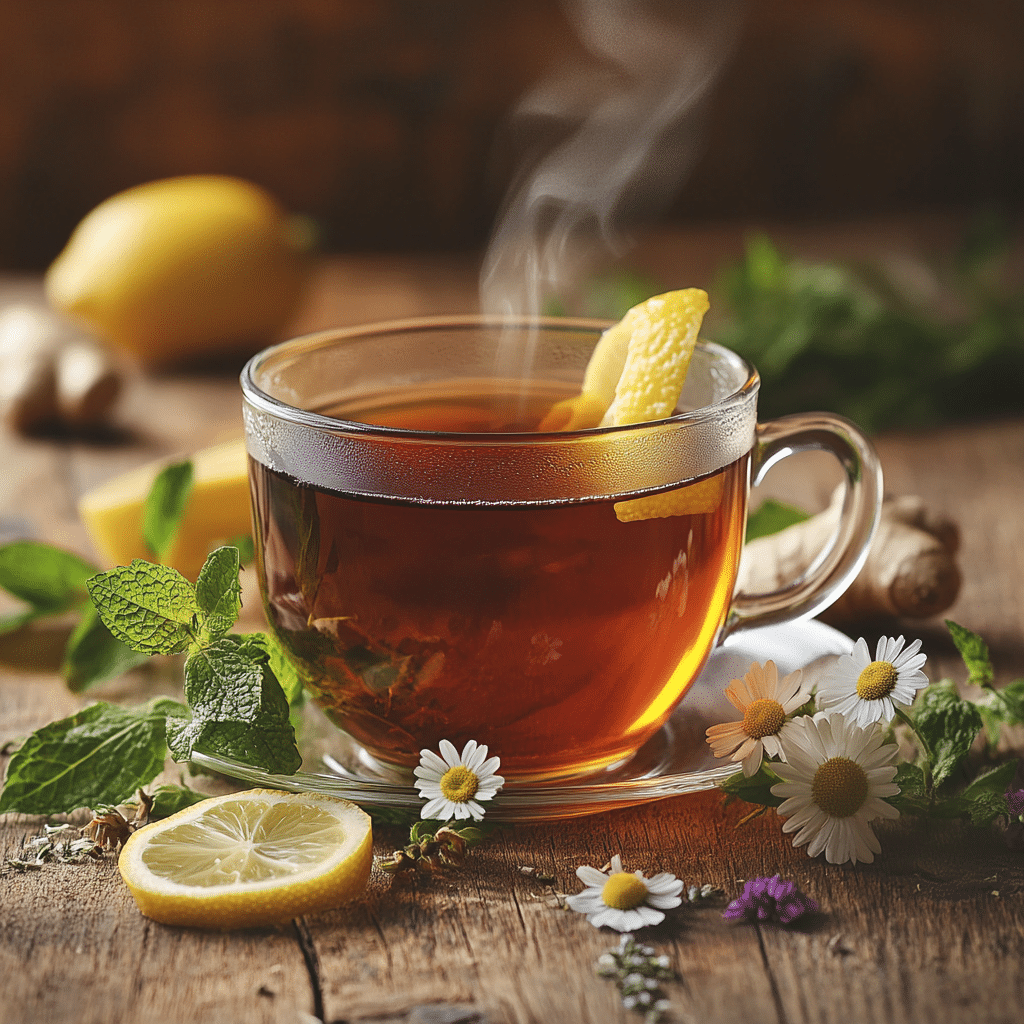 Costa Rican Tea Recipe with chamomile mint and ginger