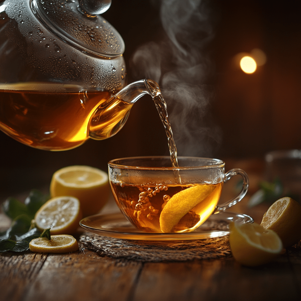 pouring Costa Rican tea recipe