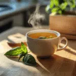 Cortisol Tea Recipe in a calming kitchen setting