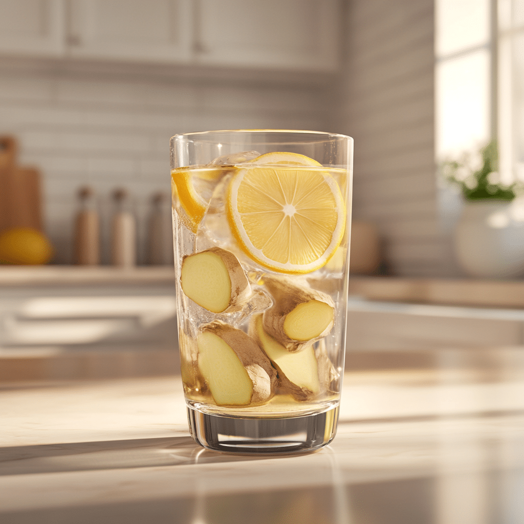 natural ozempic drink with lemon and ginger