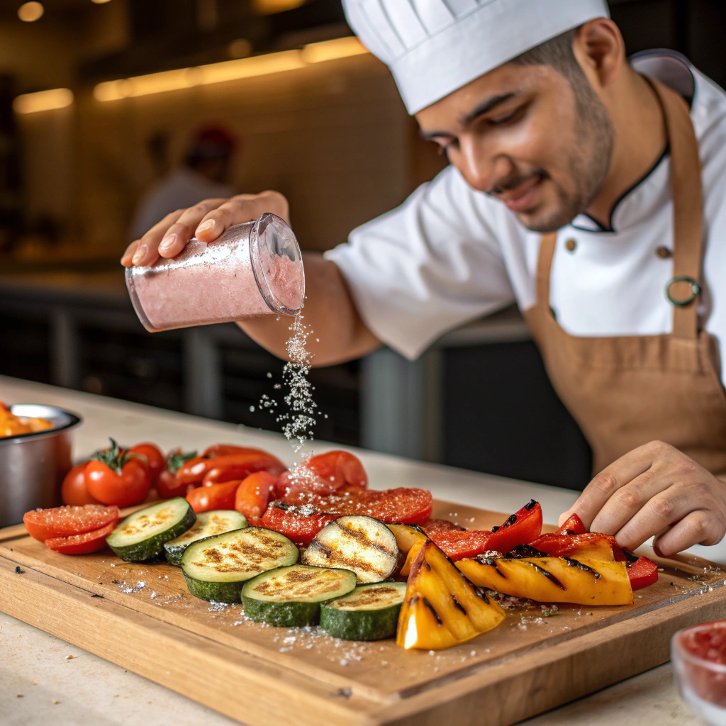 Himalayan salt diet seasoning vegetables