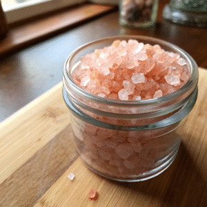 Japanese Pink Salt Recipe in glass jar
