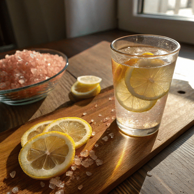 pink salt diet recipe morning drink with lemon