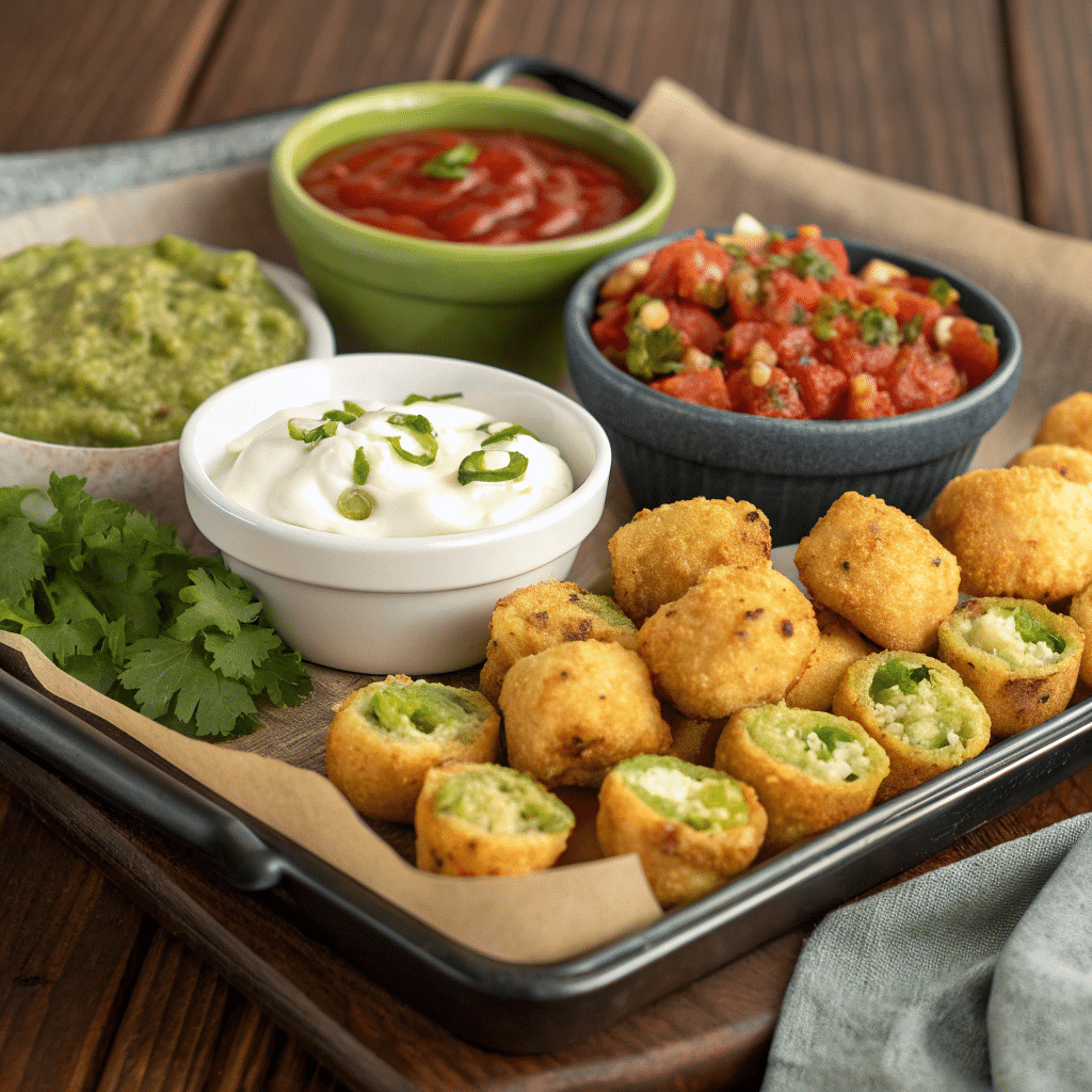 jalapeno popper bites with dips