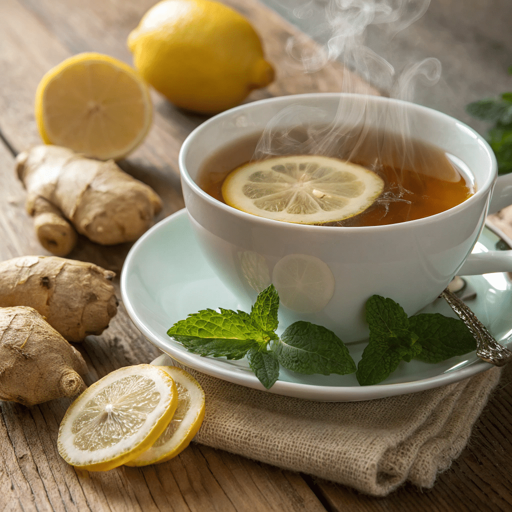 Lemon balm recipe for weight loss tea with lemon and ginger