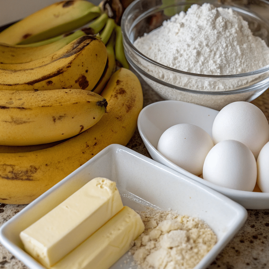 banana bread recipe no baking soda ingredients