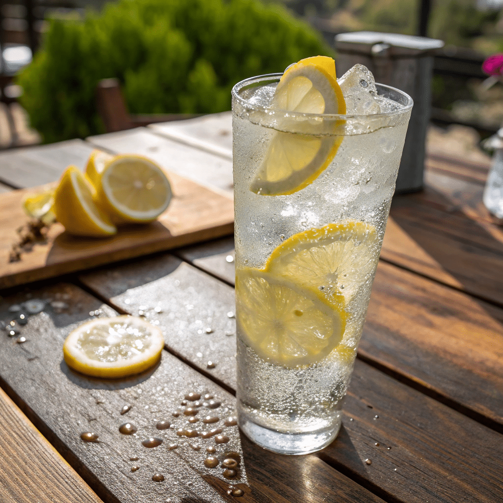 Ice Hack Drink with lemon slices for weight loss