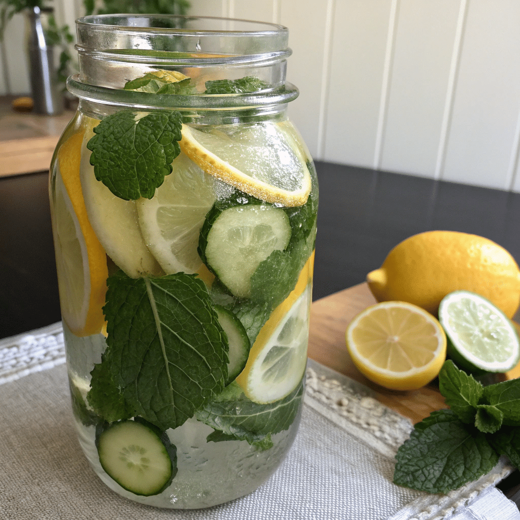 Lemon balm infused detox water for weight loss