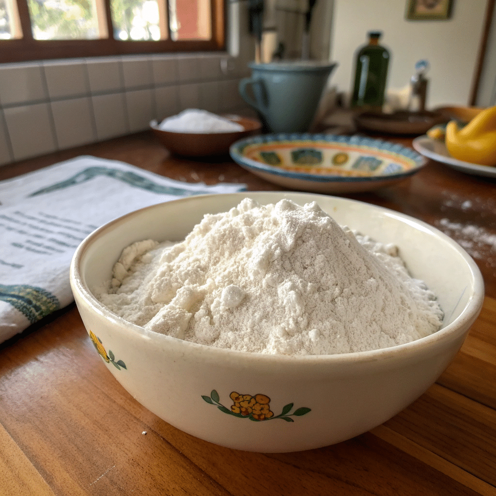 flour with baking soda Brazilian recipe
