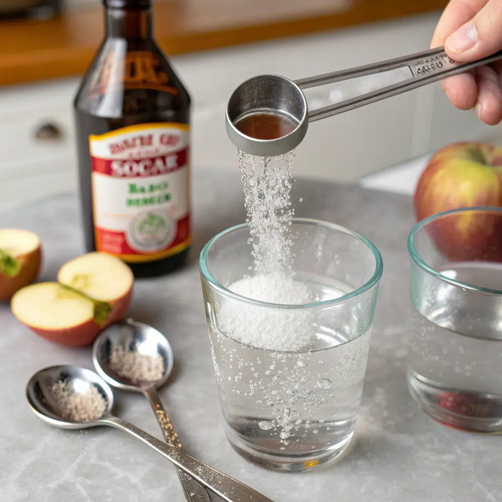 ratio of baking soda and apple cider vinegar