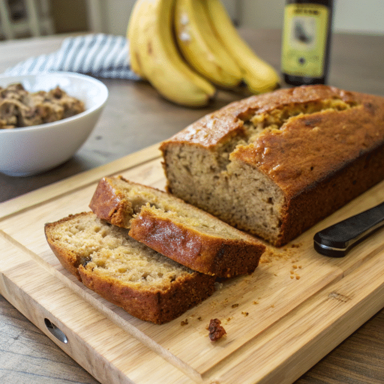 banana bread recipe no baking soda fresh loaf sliced