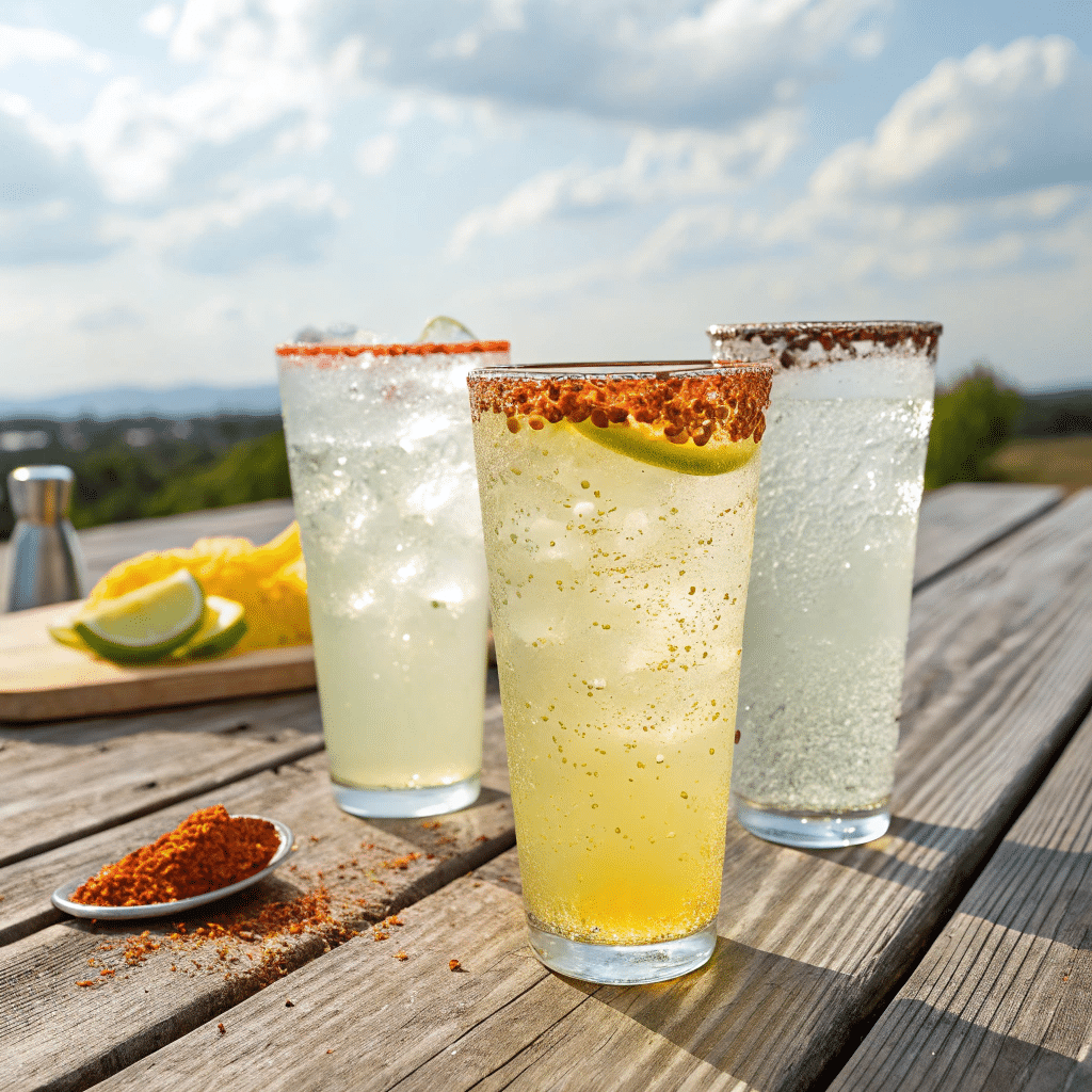 Variations of pickle lemonade recipe with sparkling, spicy, and frozen styles