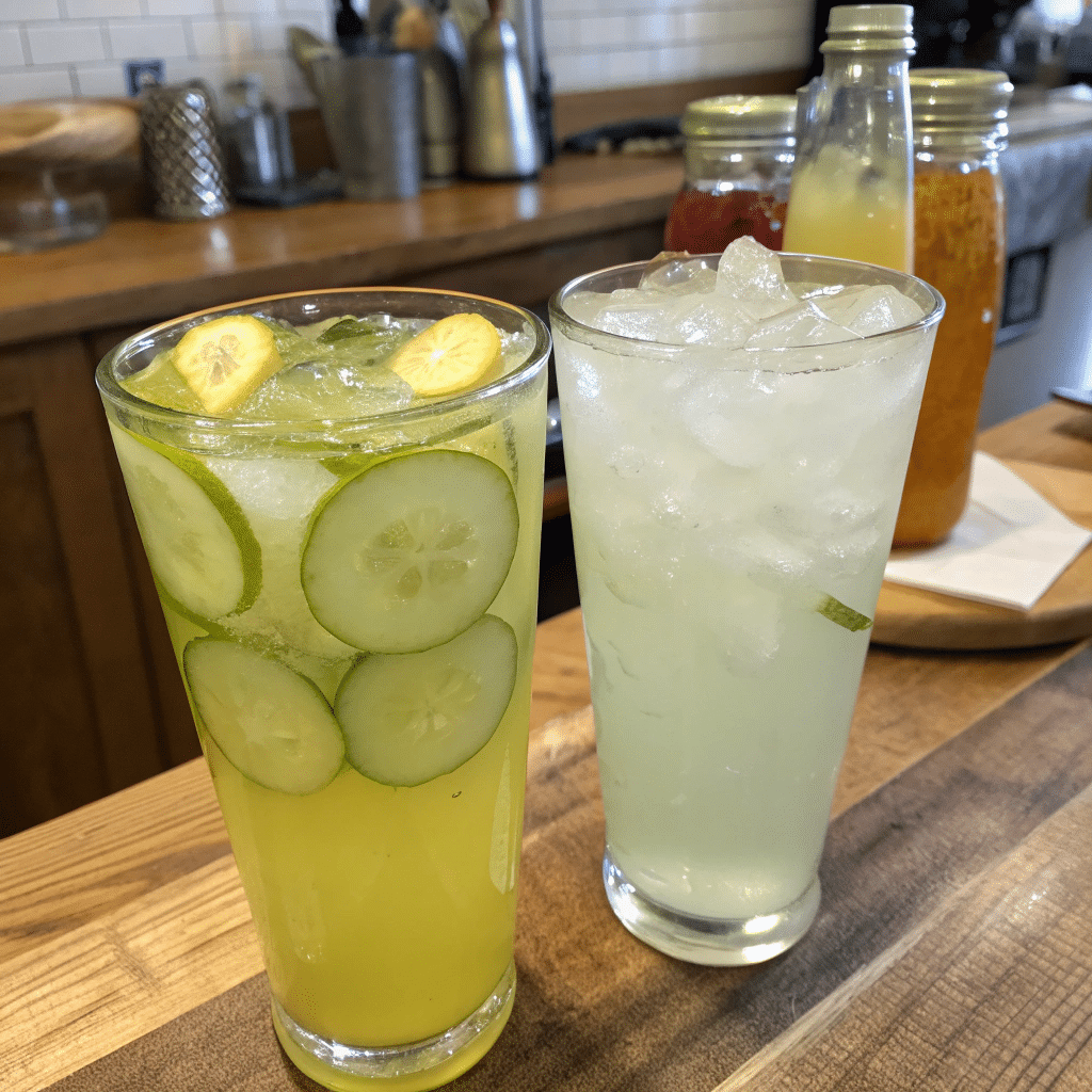 Pickle lemonade compared with classic lemonade flavor profile