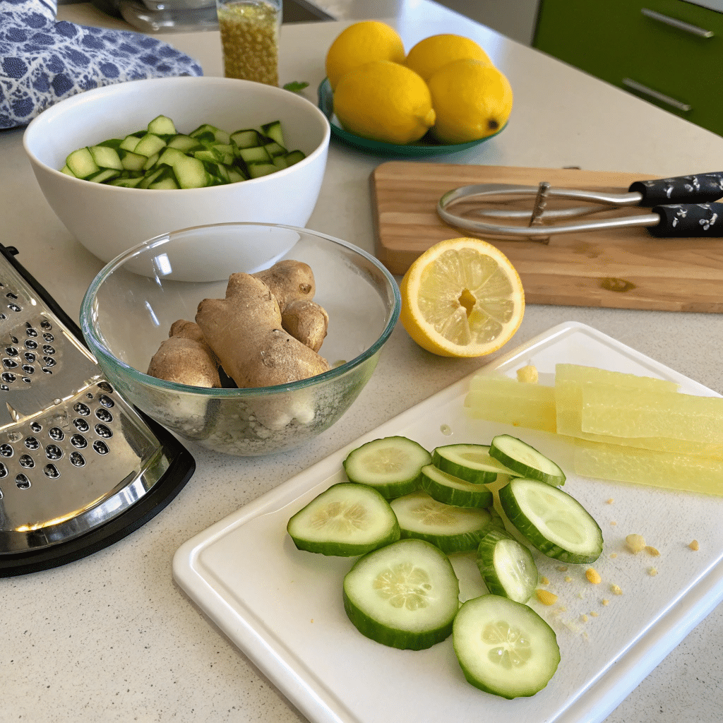 how to make ginger cucumber lemonade recipe