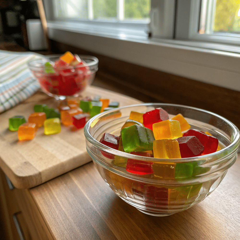 gelatin trick recipe colorful cubes
