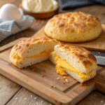 Cheese & Egg Cloud Keto Bread fresh out of the oven