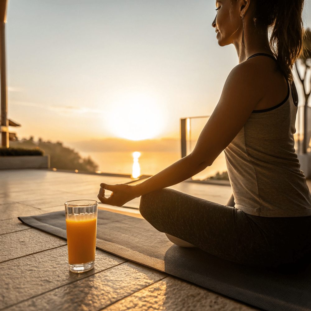 Healthy Morning Routine with Anti-Inflammatory Immunity Shots