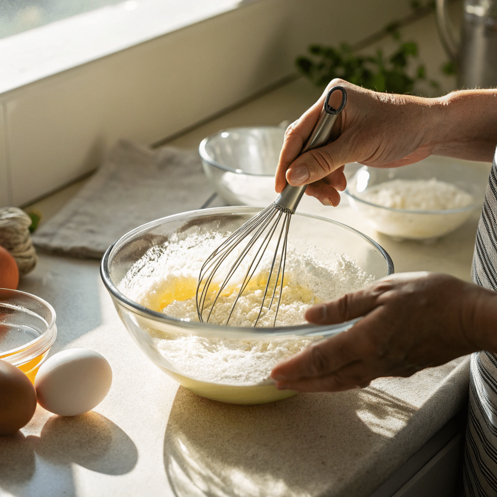 Whipping egg whites for Cheese & Egg Cloud Keto Bread