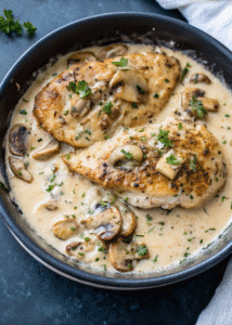Creamy Garlic Parmesan Mushroom Chicken