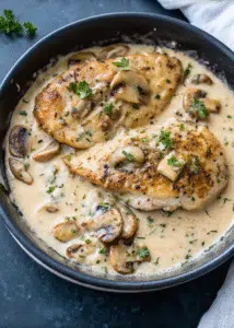 Creamy Garlic Parmesan Mushroom Chicken