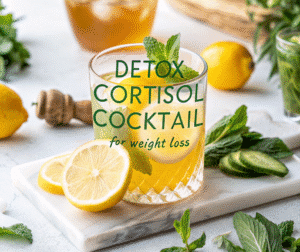 Detox Cortisol Cocktail for Weight Loss Recipe served on a plate