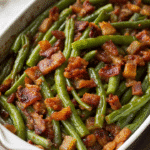 Crack Green Beans served on a plate