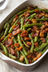 Crack Green Beans served on a plate