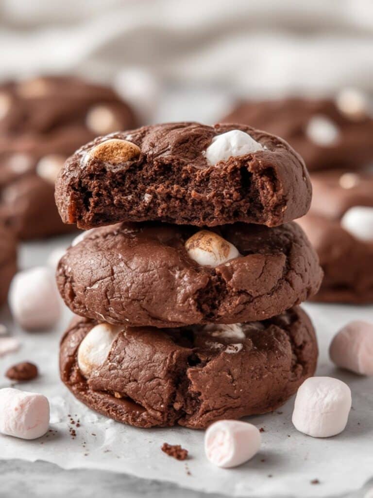 Chocolate Cookies with Marshmallows