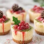 No-Bake Christmas Mini Cheesecakes