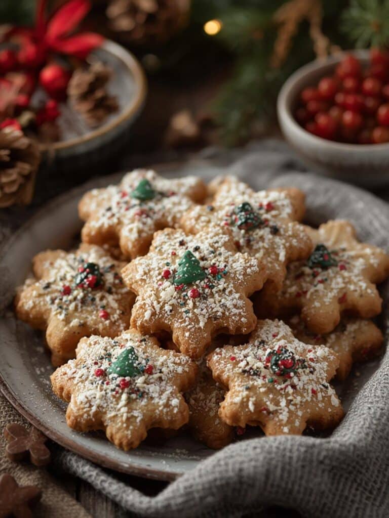 Festive Red & Green Crinkle Cookies
