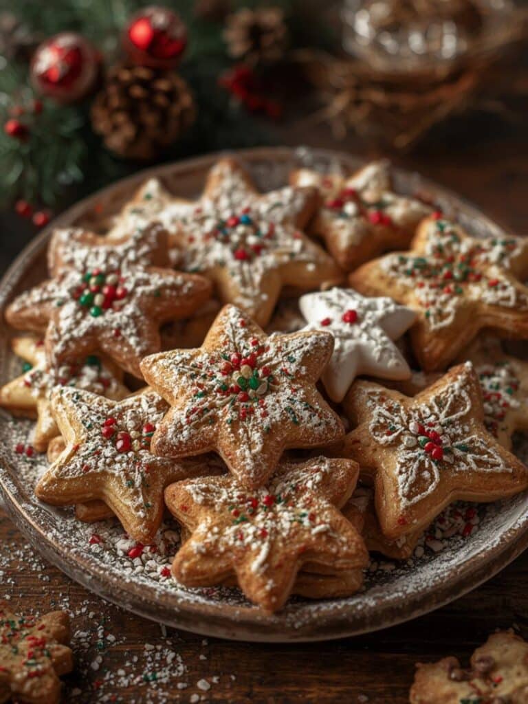 Festive Red & Green Crinkle Cookies