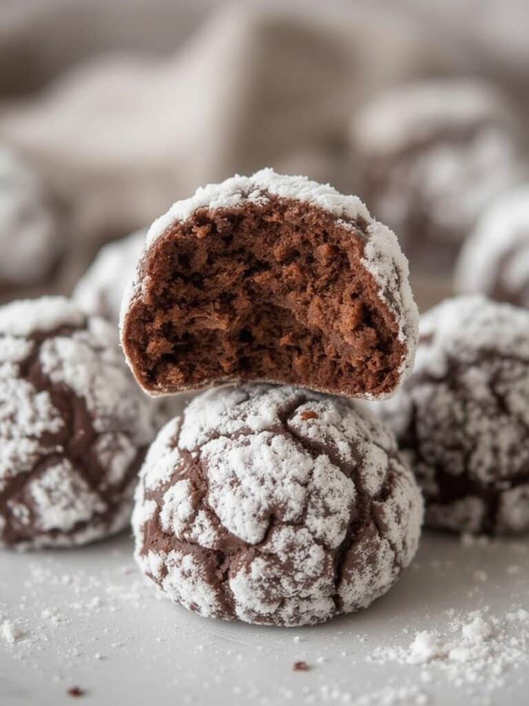 Chocolate Snowball Cookies Recipe preparing