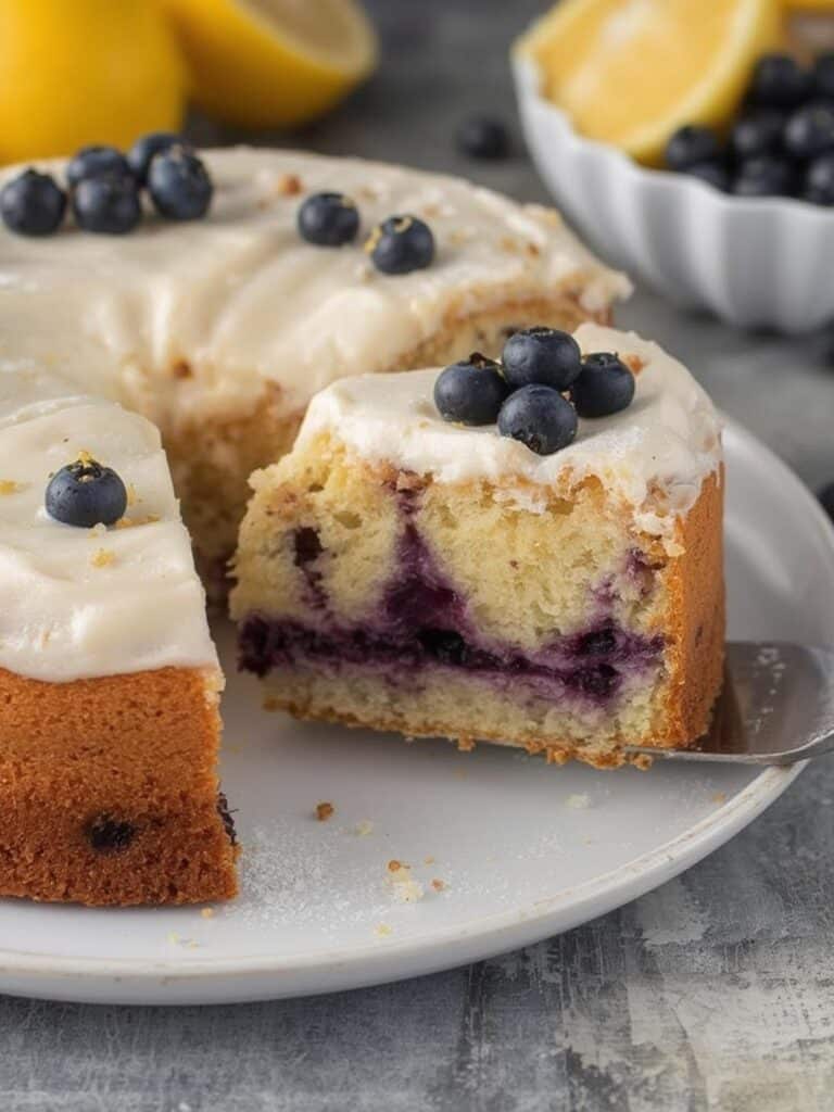 Lemon Blueberry Delight Cake recipe