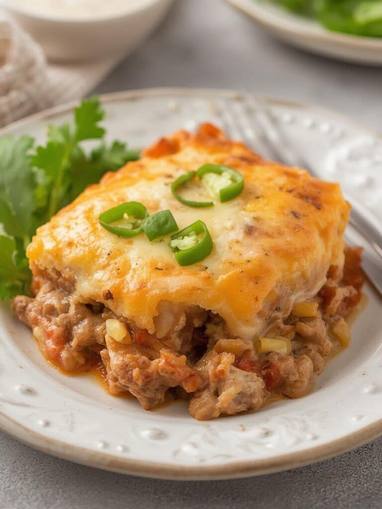 Low Carb Philly Cheesesteak Casserole preparing