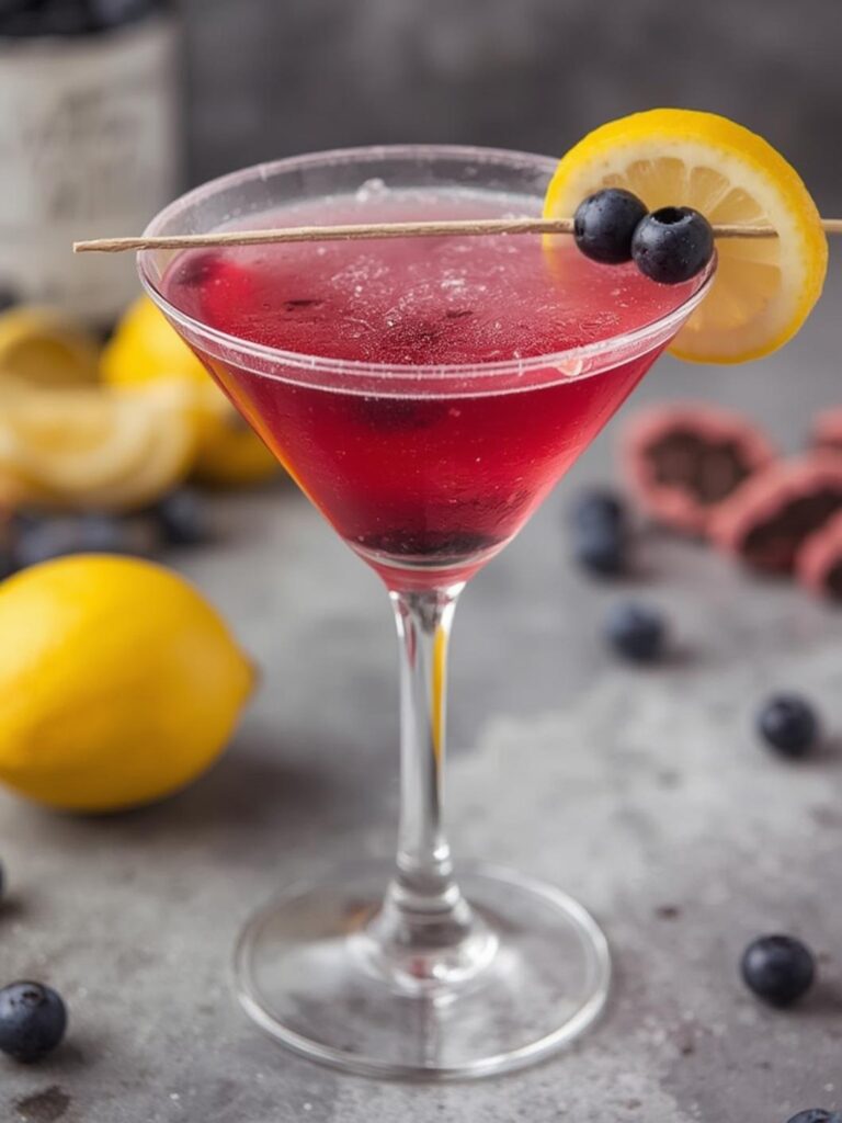 Blueberry Lemon Drop Martini