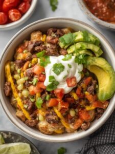 Loaded Potato Taco Bowl recipe