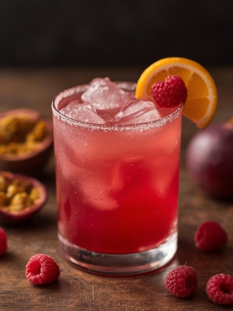 Raspberry Passionfruit Tequila Sour