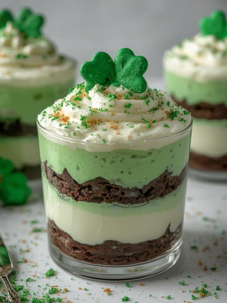 ST PATRICKS DAY BROWNIE TRIFLE