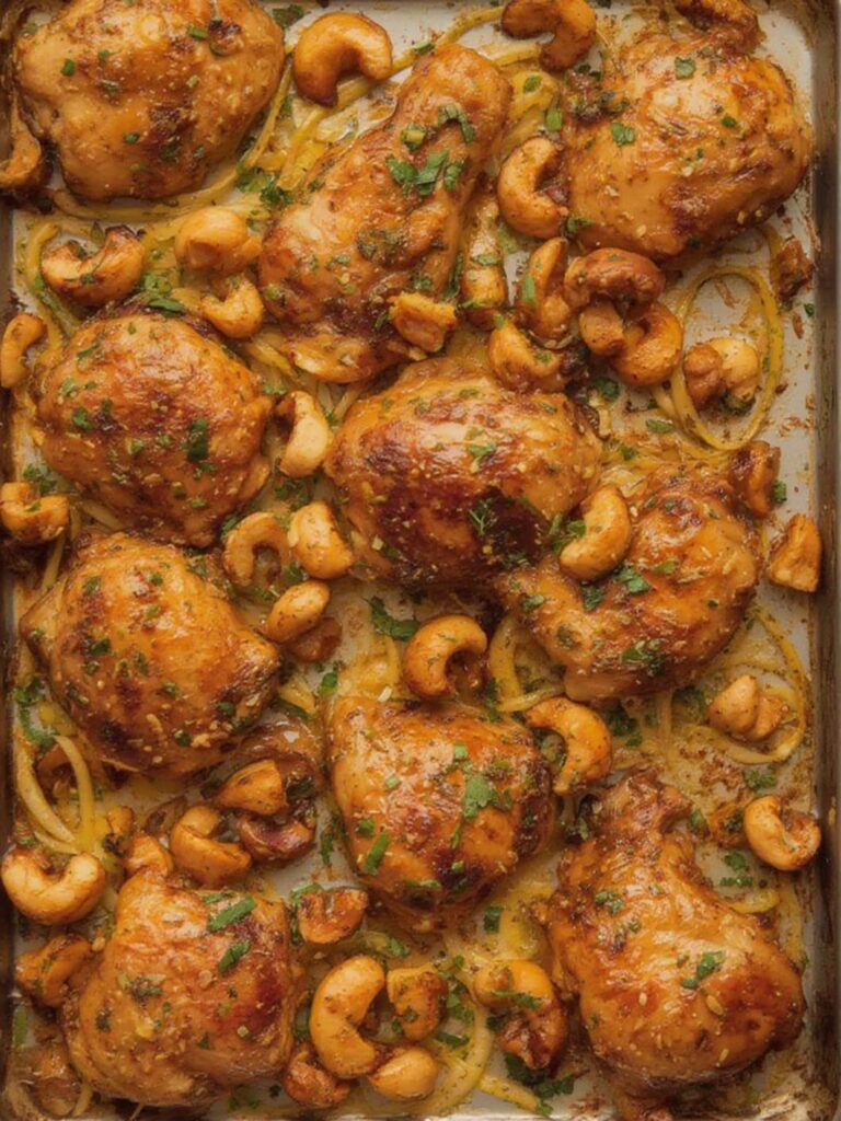 Sheet Pan Cashew Chicken recipe preparing