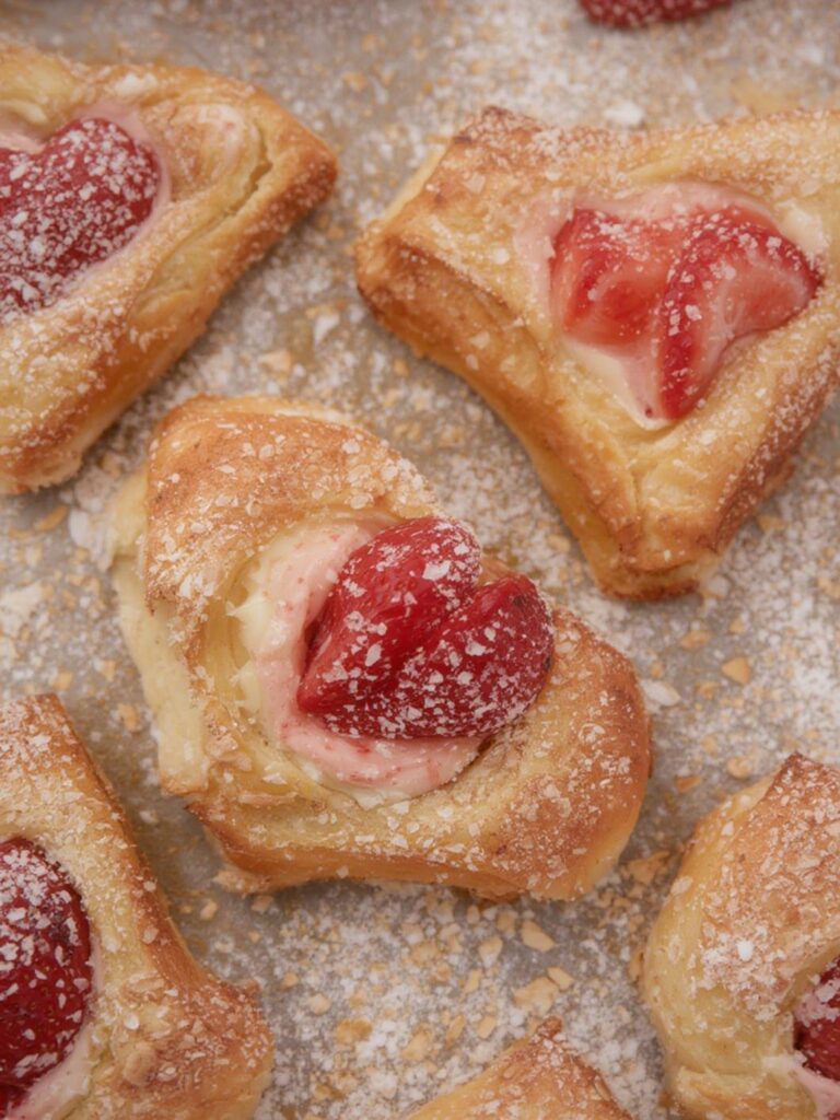 Strawberry Cream Cheese Heart Danishes