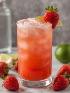 Strawberry Lime Vodka Smash