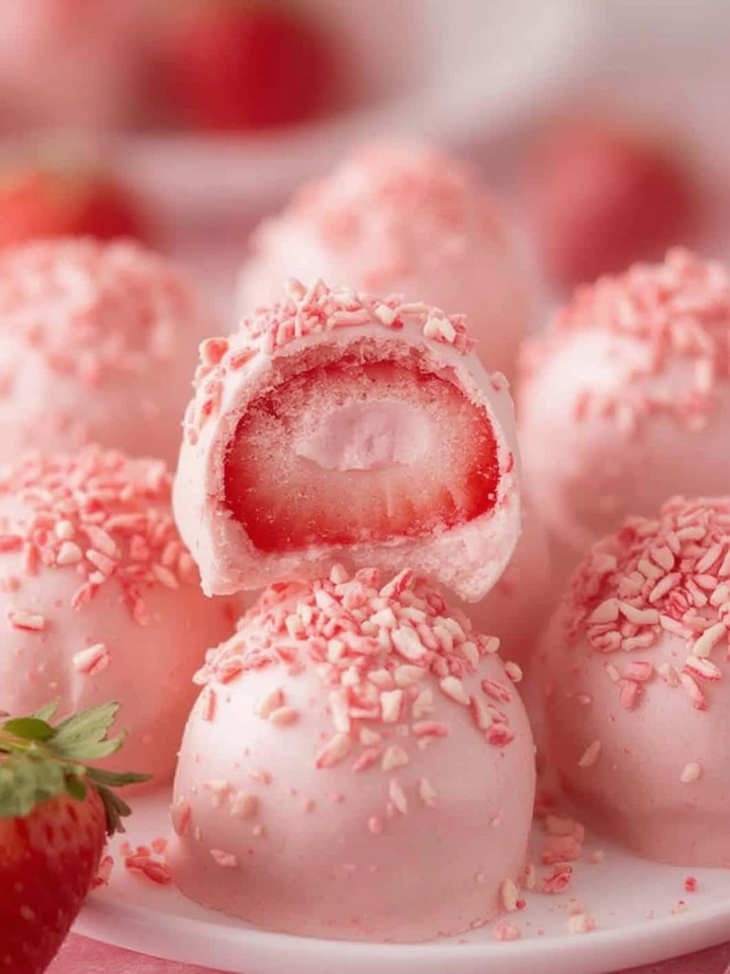 Strawberry Shortcake Truffles