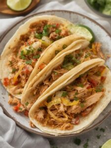 shredded chicken tacos